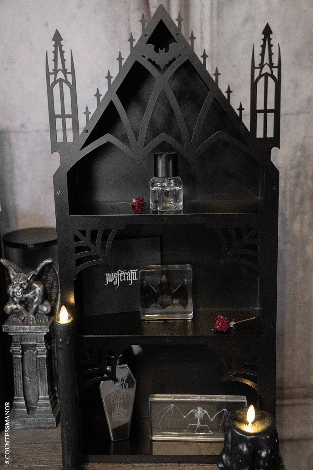 Gothic Cathedral Arched Bat Shelf