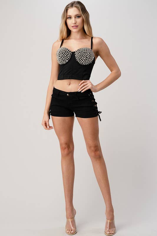 K-Pop Spiky Crop Top