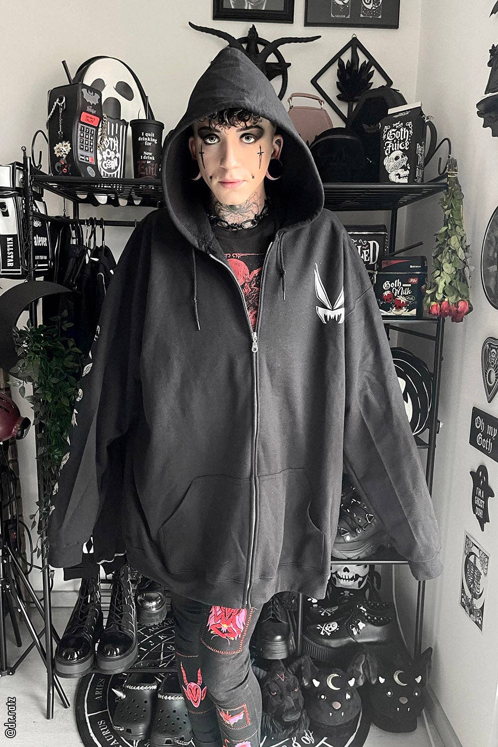 Edgar Allan Poe Zipper Hoodie