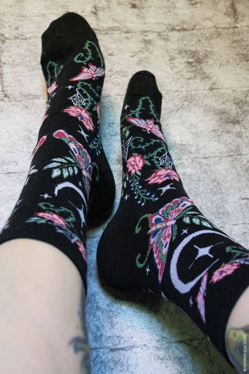 Enchanted Garden Luna Moth Socks