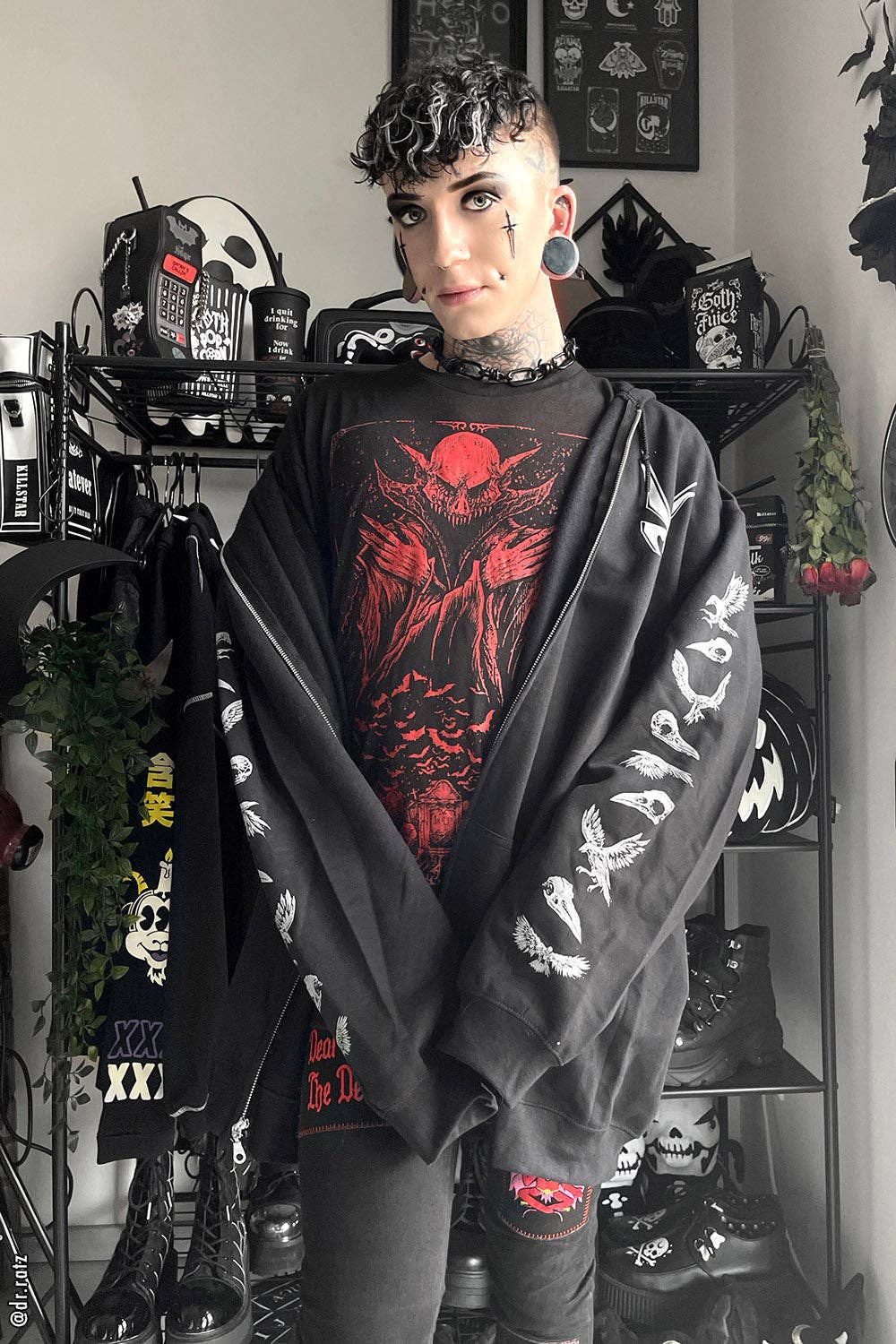 Edgar Allan Poe Zipper Hoodie
