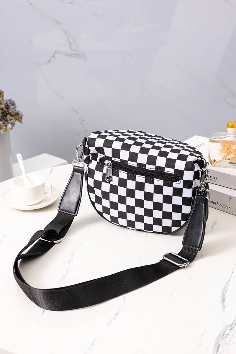 Crescent Sling Bum Bag - Checkered