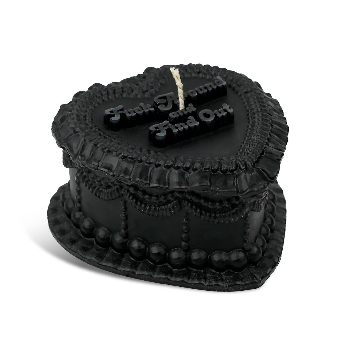 Fuck Around and Find Out Heart Candle (funny gifts, bold)