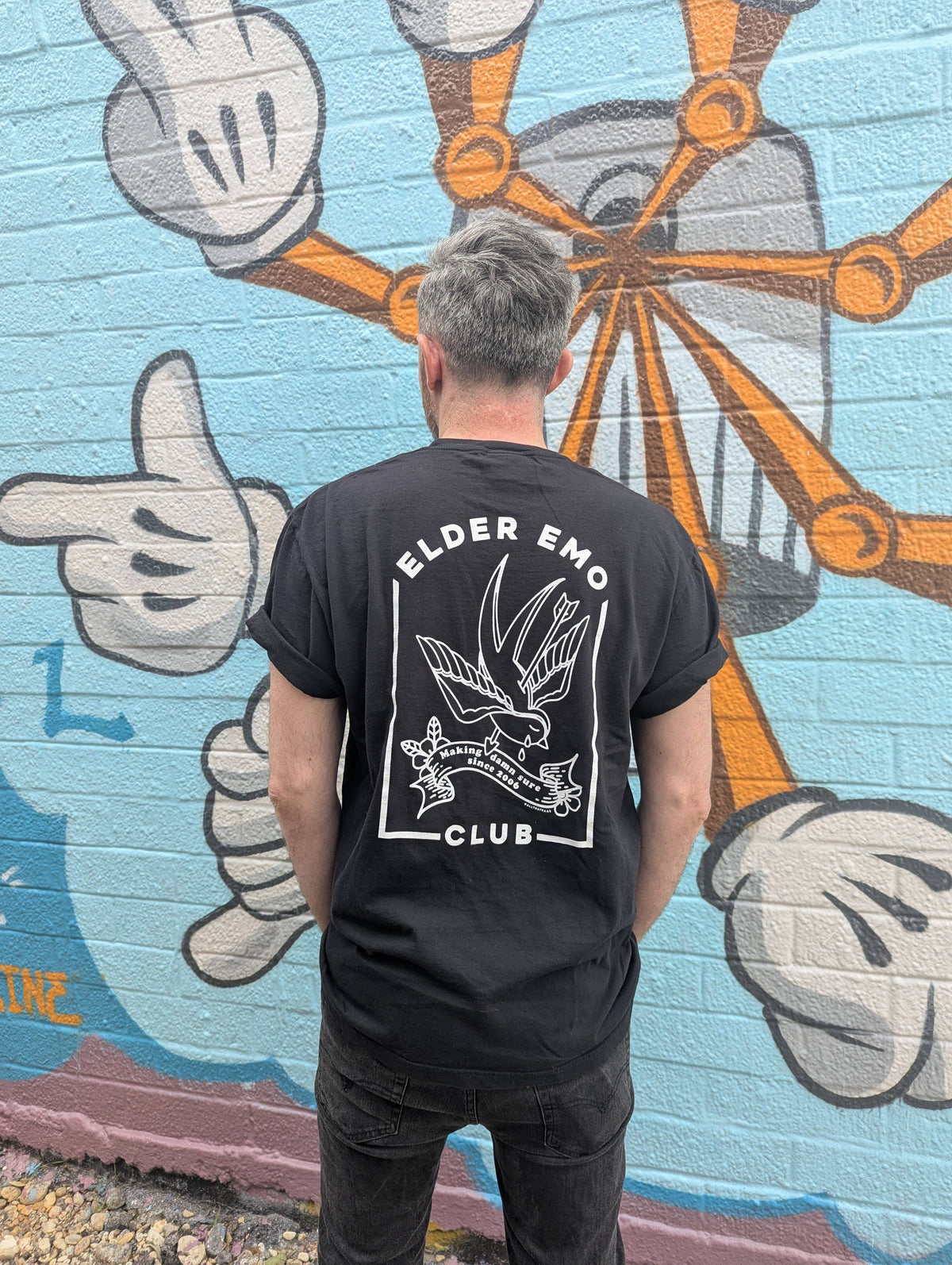 Elder Emo Club Sparrow Cotton Graphic Tee Shirt