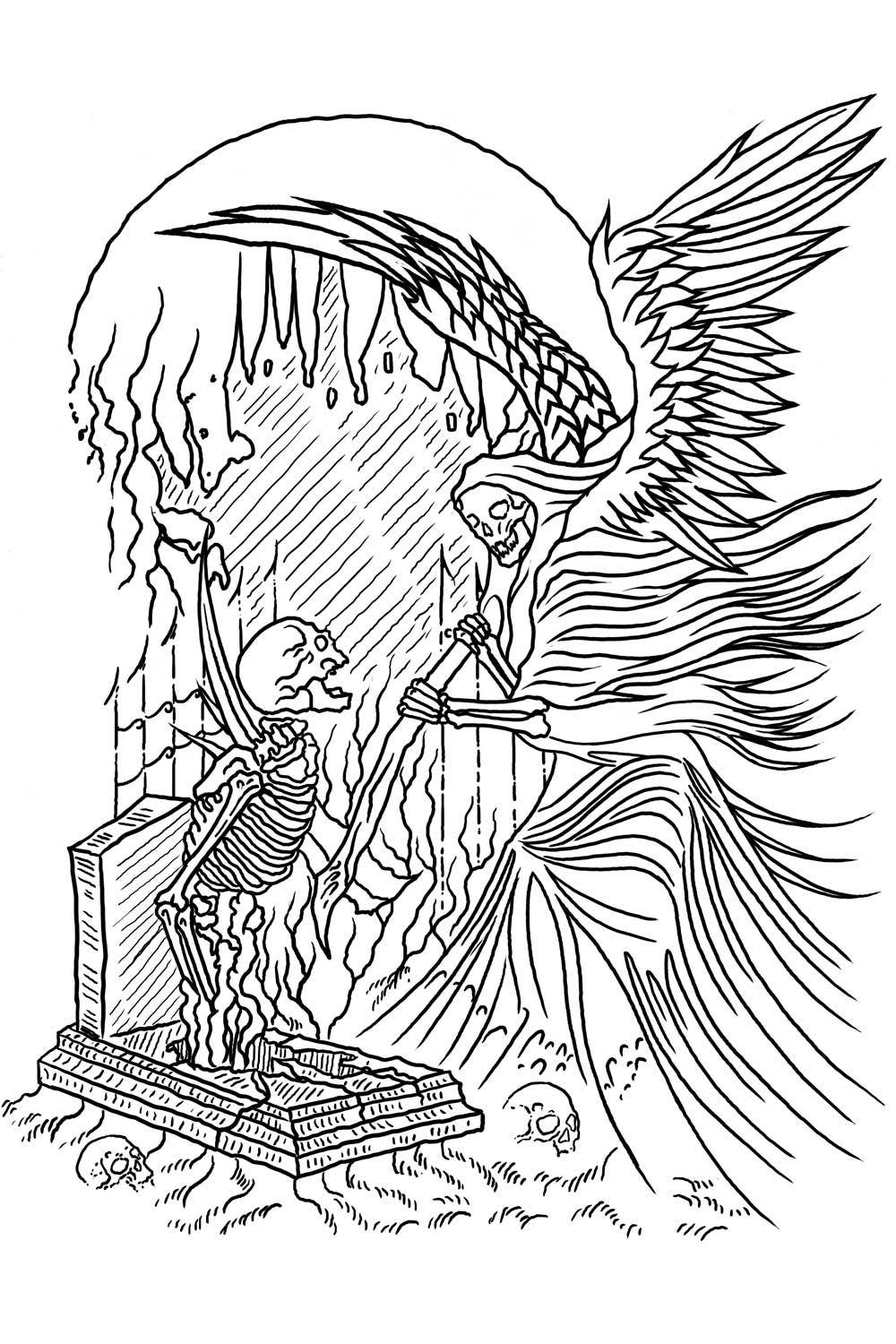 Comfy Goth Coloring Book For Adults