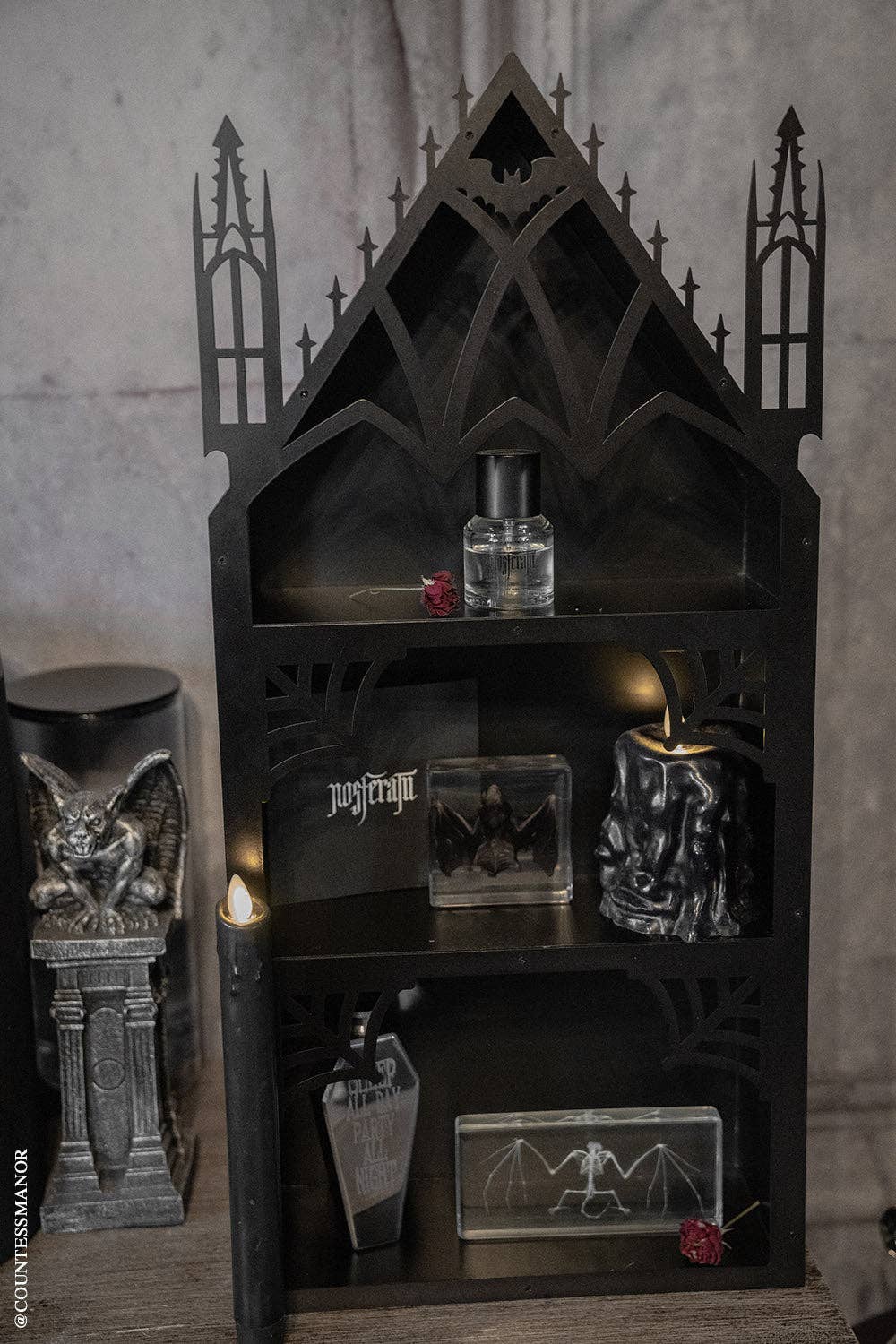 Gothic Cathedral Arched Bat Shelf