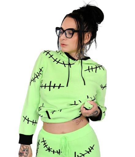 The Boogie Man Hoodie Sweater - Green Glow