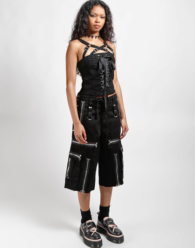 LACED UP CORSET BLACK