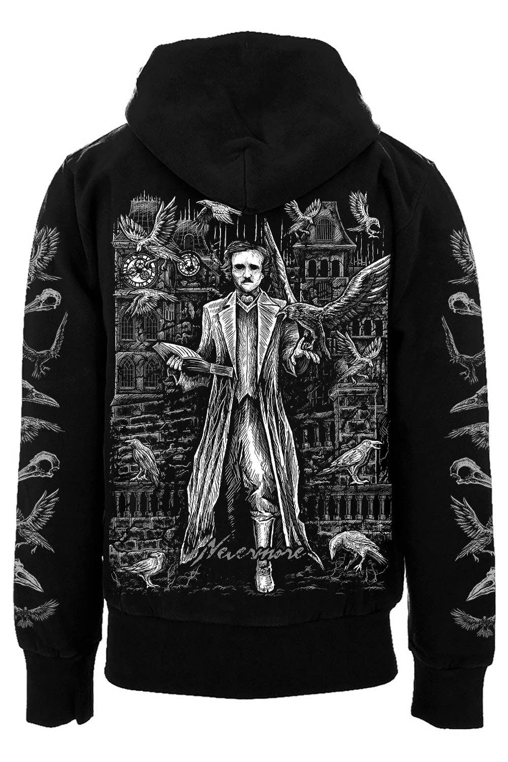 Edgar Allan Poe Zipper Hoodie