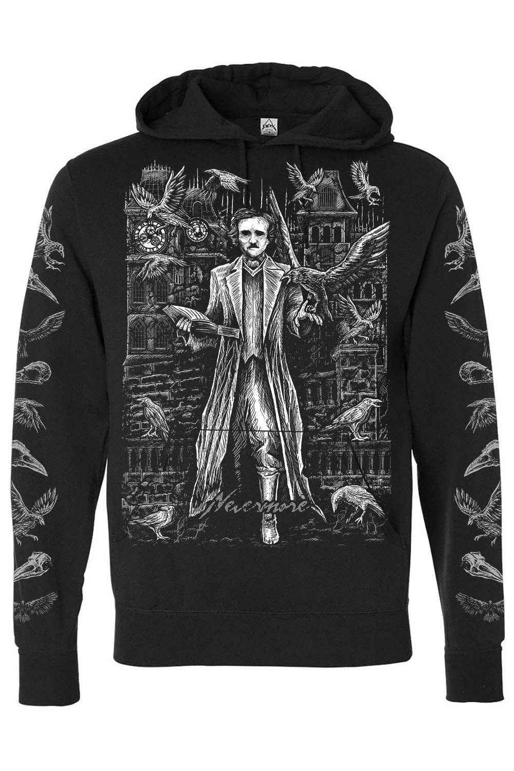 Edgar Allan Poe Zipper Hoodie
