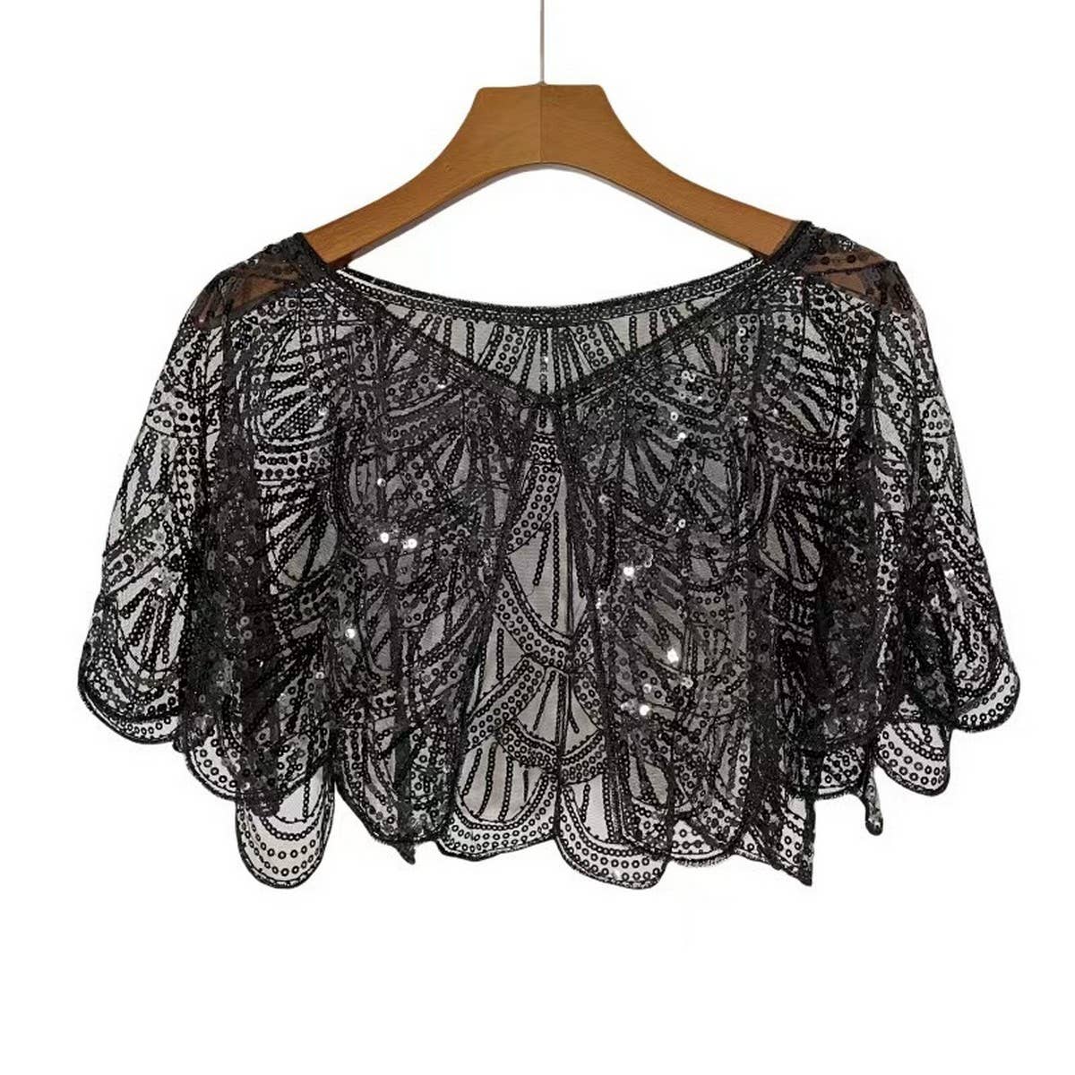 Sequin Beaded Lace Bolero