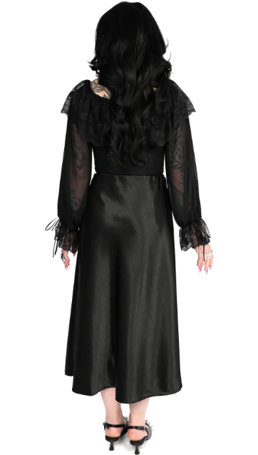 Taylor Long Line Satin Midi Skirt