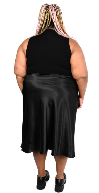 Taylor Long Line Satin Midi Skirt